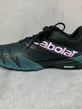 Babolat Men Padel Shoes Size 8.5 Teal Blue Black Jet Premura 2 Michelin 30S24752